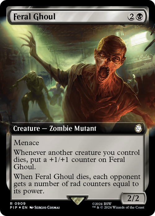 Feral Ghoul (Extended Art) (Surge Foil) (PIP-909) - Fallout: (Extended Art) Foil