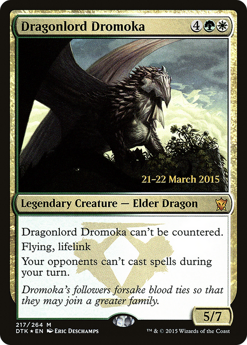 Dragonlord Dromoka (PRE-217S) - Dragons of Tarkir Promos Foil