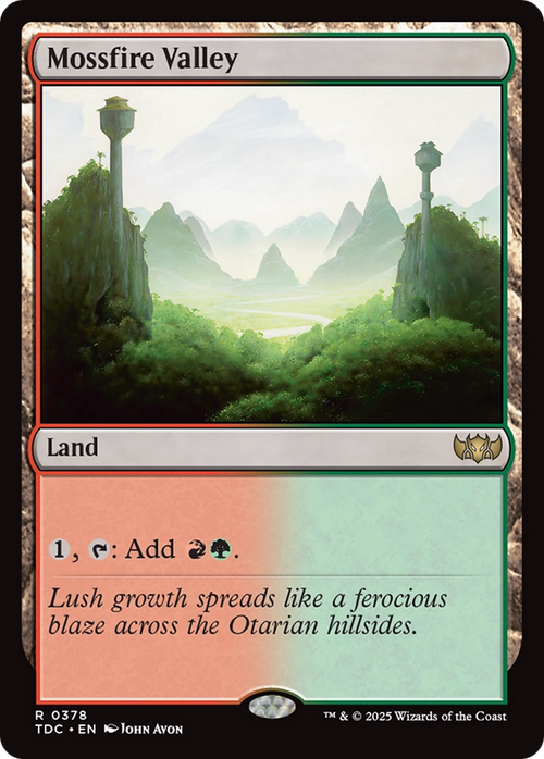 Mossfire Valley (TDC-378) - Commander: Tarkir: Dragonstorm
