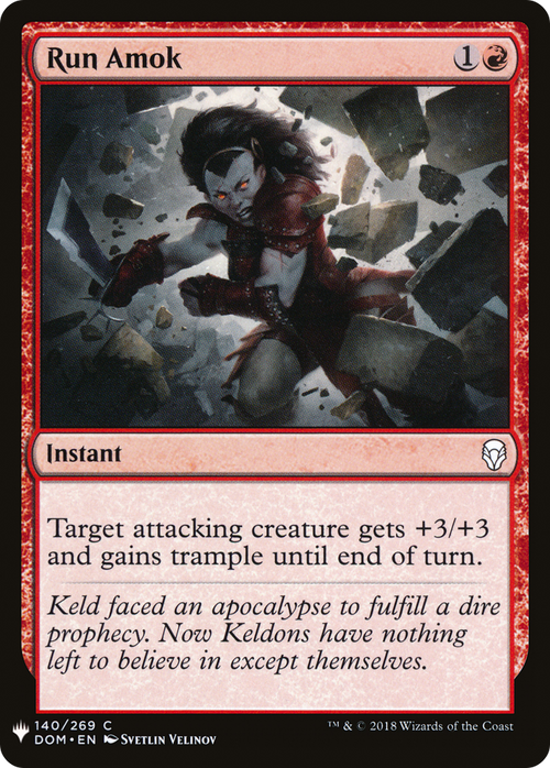 Run Amok (LIST-DOM-140) - The List