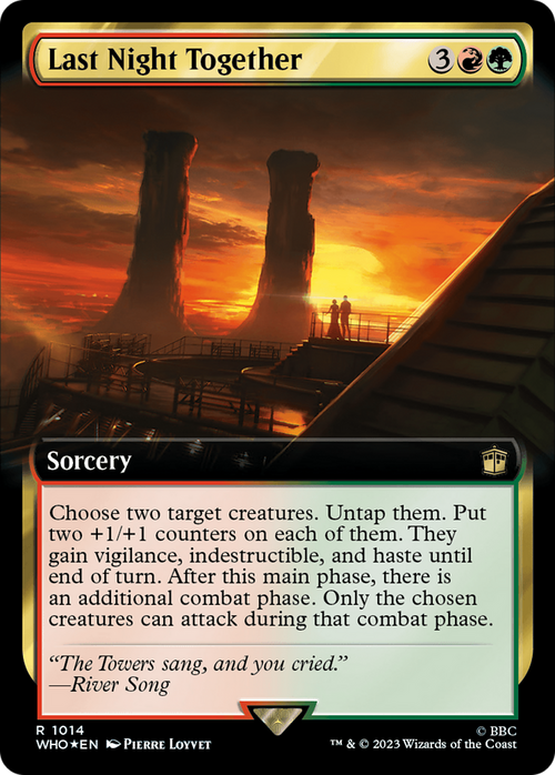 Last Night Together (Extended Art) (Surge Foil) (WHO-1014) - Doctor Who: (Extended Art) Foil
