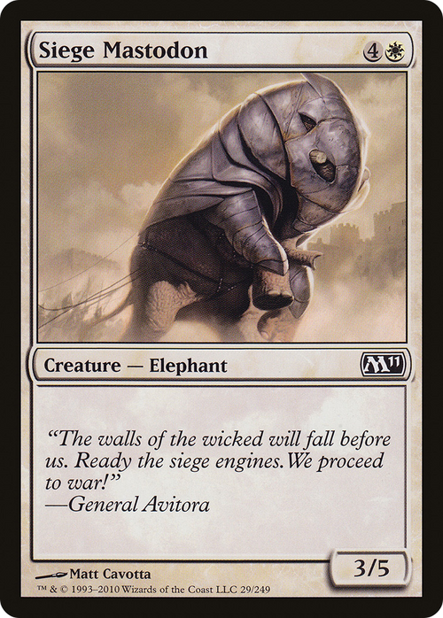 Siege Mastodon (M11-029) - Magic 2011