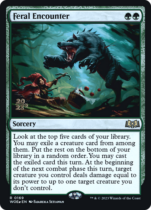 Feral Encounter (PRE-169) - Wilds of Eldraine Promos Foil