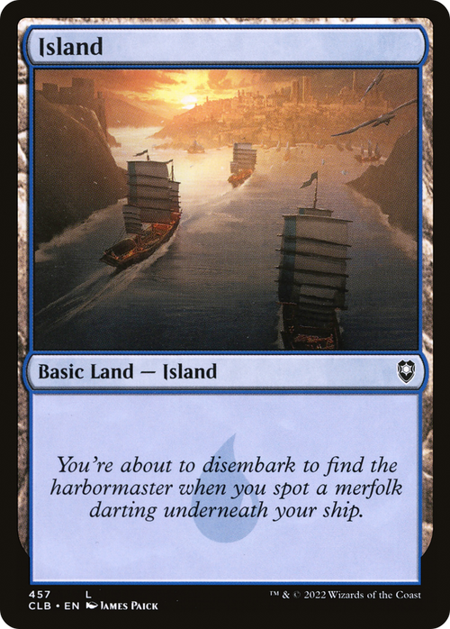 Island (457) (CLB-457) - Commander Legends: Battle for Baldur's Gate Foil