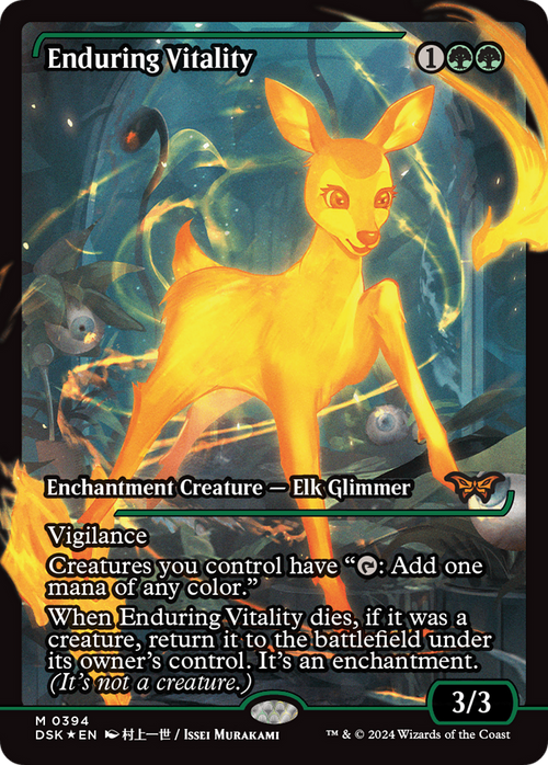 Enduring Vitality (Showcase) (DSK-394) - Duskmourn: House of Horror: (Showcase) Foil