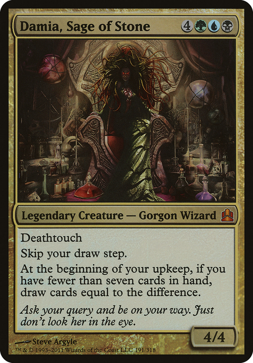 Damia, Sage of Stone (Commander) (OVER-191) - Commander 2011 Oversized Foil