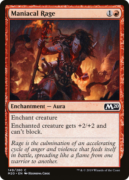 Maniacal Rage (M20-149) - Core Set 2020 Foil