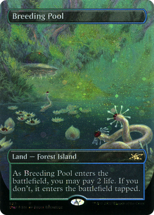 Breeding Pool (Borderless) (Galaxy Foil) (UNF-537) - Unfinity Foil