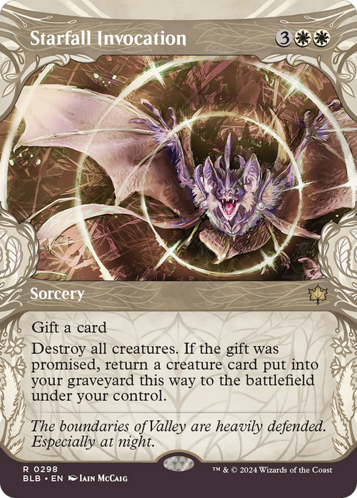 Starfall Invocation (Showcase) (BLB-298) - Bloomburrow: (Showcase) (Borderless)