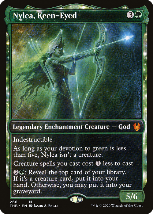 Nylea, Keen-Eyed (Showcase) (THB-266) - Theros Beyond Death: (enchantment, Showcase) Foil