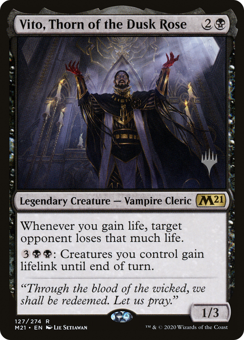 Vito, Thorn of the Dusk Rose (PPM21-127P) - Core Set 2021 Promos Foil