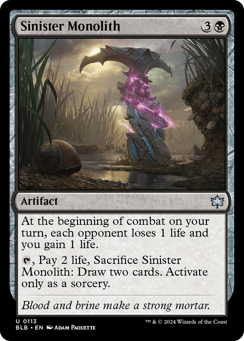 Sinister Monolith (BLB-113) - Bloomburrow Foil