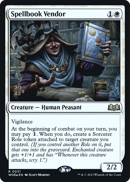 Spellbook Vendor (PRE-031) - Wilds of Eldraine Promos Foil