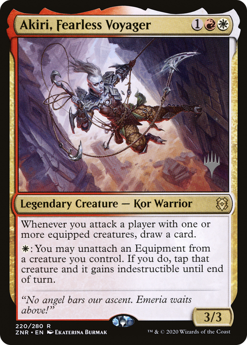 Akiri, Fearless Voyager (PPZNR-220P) - Zendikar Rising Promos Foil