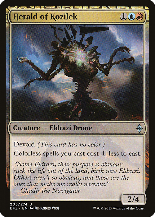 Herald of Kozilek (BFZ-205) - Battle for Zendikar: (devoid) Foil