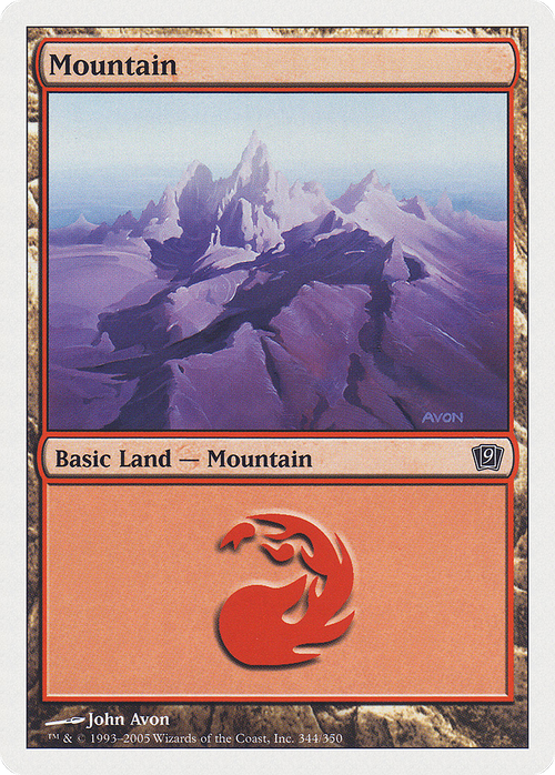Mountain (344) (9ED-344) - 9th Edition Foil