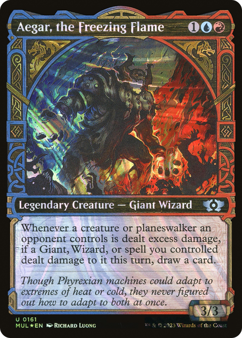 Aegar, the Freezing Flame (Halo Foil) (MUL-161) - Multiverse Legends: (Showcase) Foil