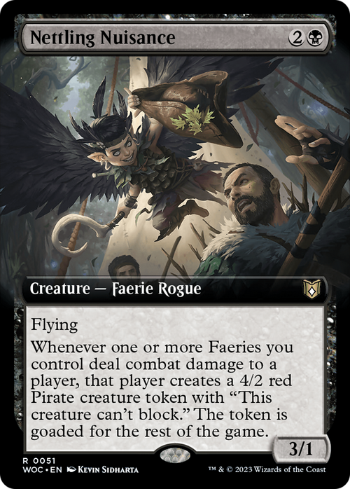 Nettling Nuisance (Extended Art) (WOC-051) - Wilds of Eldraine Commander: (Extended Art)