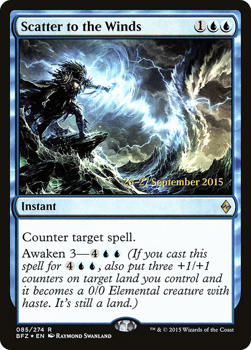 Scatter to the Winds (PRE-85S) - Battle for Zendikar Promos Foil