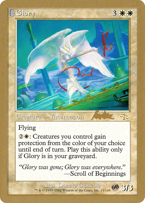 Glory - 2002 Brian Kibler (JUD) (SB) (WCD-) - World Championship Decks 2002: (tombstone)