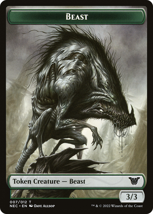 Beast (TNEC-007) - Neon Dynasty Commander Tokens