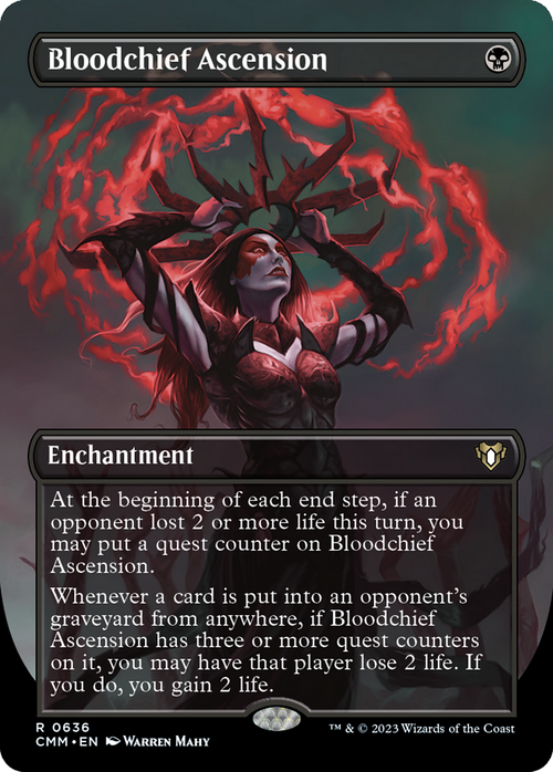 Bloodchief Ascension (Borderless) (CMM-636) - Commander Masters Foil