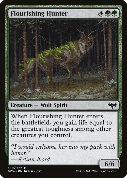 Flourishing Hunter (VOW-199) - Innistrad: Crimson Vow Foil