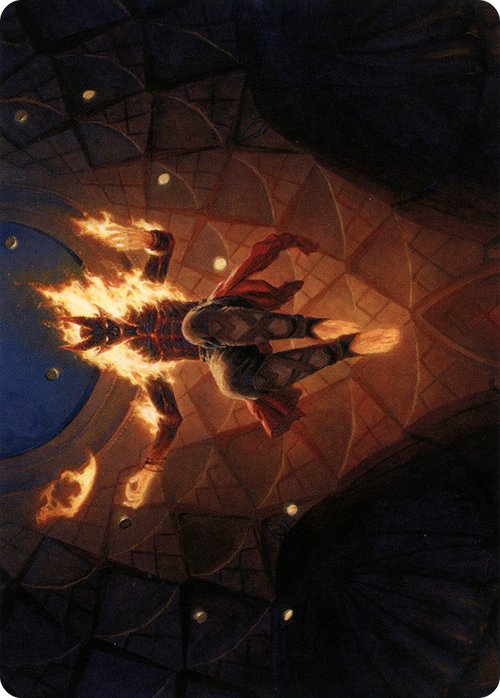 Yusri, Fortune's Flame // Yusri, Fortune's Flame (AMH2-060) - Modern Horizons 2 Art Series (Borderless) Foil