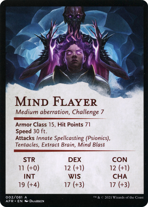 Mind Flayer // Mind Flayer (AAFR-002) - Adventures in the Forgotten Realms Art Series (Borderless) Foil