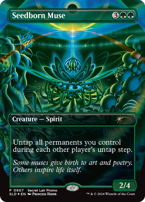 Seedborn Muse (Rainbow Foil) (SLD-907) - Secret Lair Drop (Borderless) Foil