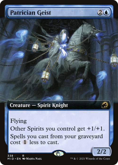 Patrician Geist (Extended Art) (MID-338) - Innistrad: Midnight Hunt: (Extended Art)