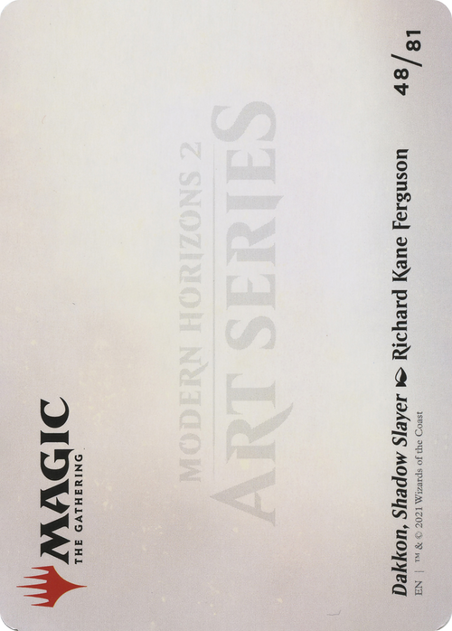 Dakkon, Shadow Slayer // Dakkon, Shadow Slayer (AMH2-048) - Modern Horizons 2 Art Series (Borderless) Foil