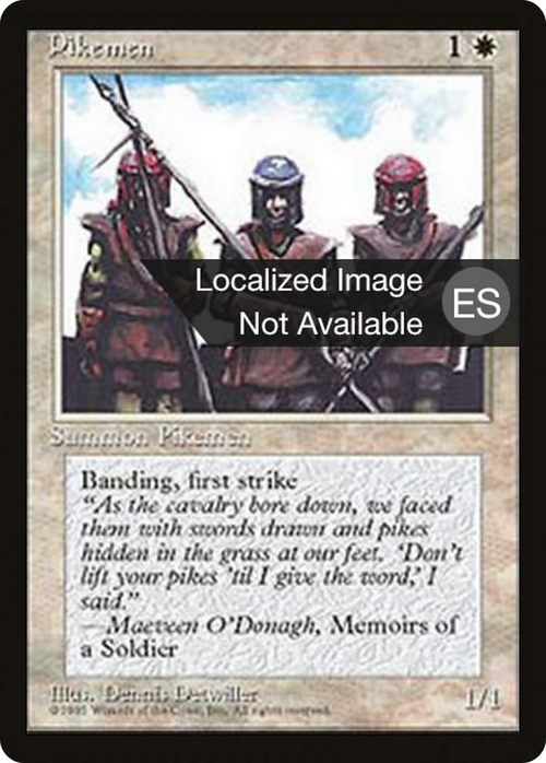 Pikemen (4BB-) - Fourth Edition Foreign Black Border