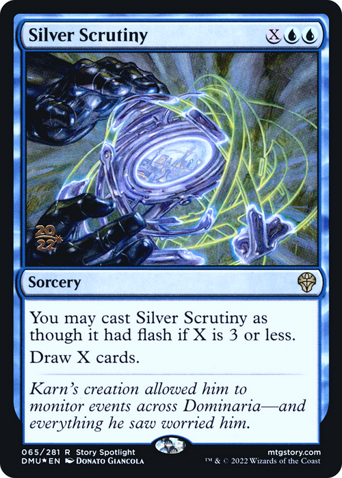 Silver Scrutiny (PRE-065) - Dominaria United Promos Foil