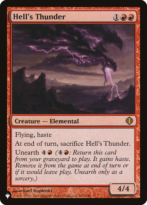 Hell's Thunder (LIST-ALA-103) - The List