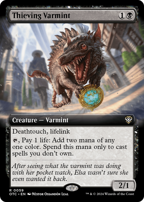 Thieving Varmint (Extended Art) (OTC-059) - Outlaws of Thunder Junction Commander: (Extended Art)