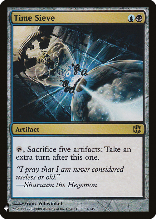 Time Sieve (LIST-ARB-31) - The List
