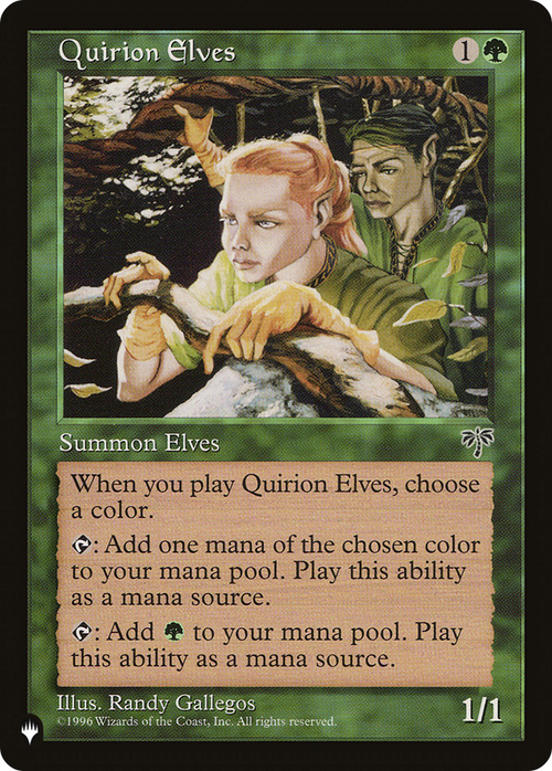 Quirion Elves (LIST-) - The List