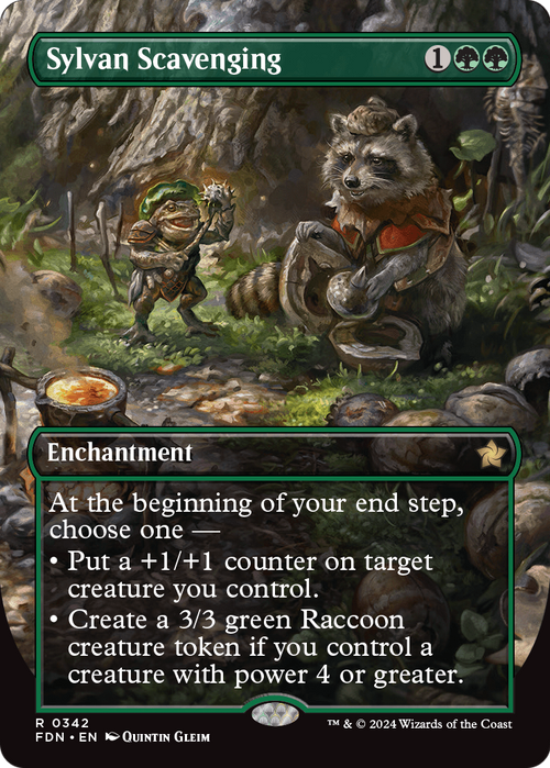 Sylvan Scavenging (Borderless) (FDN-342) - Foundations: (enchantment)
