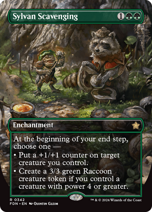 Sylvan Scavenging (Borderless) (FDN-342) - Foundations: (enchantment)