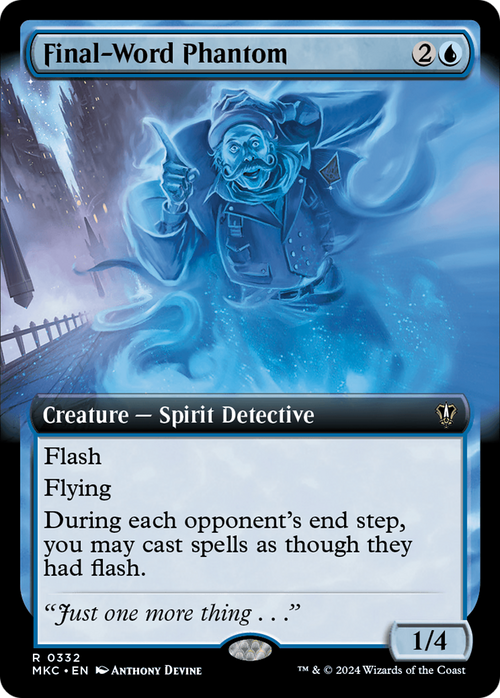 Final-Word Phantom (Extended Art) (MKC-332) - Murders at Karlov Manor Commander: (Extended Art)
