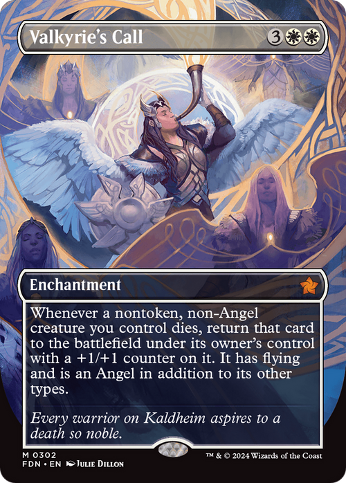 Valkyrie's Call (Borderless) (FDN-302) - Foundations: (enchantment) Foil
