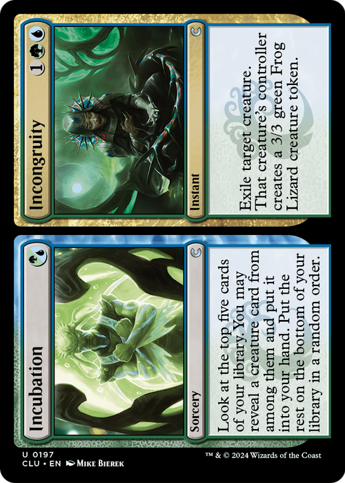 Incubation // Incongruity (CLU-197) - Ravnica: Clue Edition