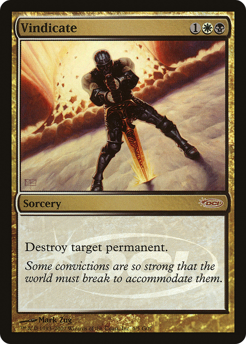 Vindicate (2007) (JDG-004) - Judge Gift Cards 2007 Foil