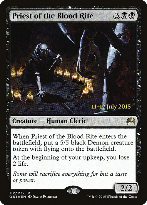 Priest of the Blood Rite (PRE-112S) - Magic Origins Promos Foil