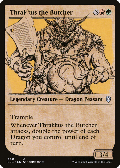 Thrakkus the Butcher (Showcase) (CLB-440) - Commander Legends: Battle for Baldur's Gate: (Showcase)