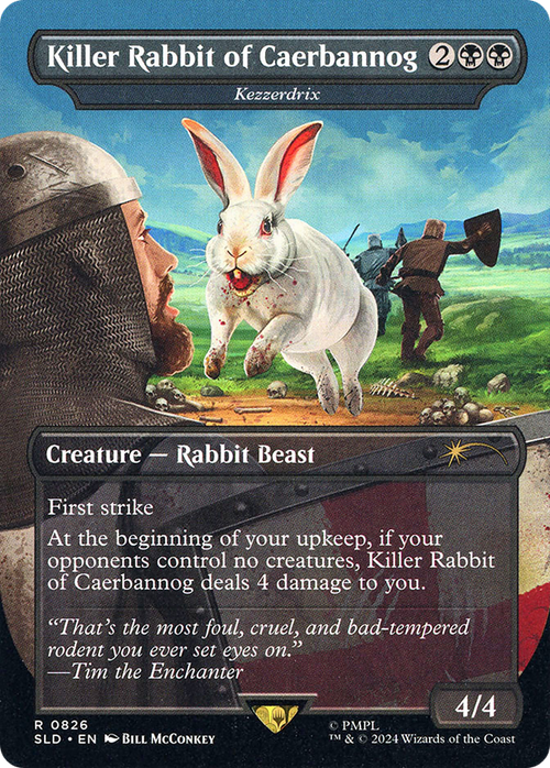 Killer Rabbit of Caerbannog - Kezzerdrix (SLD-826) - Secret Lair Drop / Killer Rabbit of Caerbannog (Borderless)