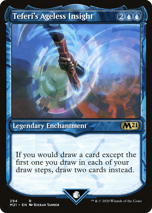 Teferi's Ageless Insight (Showcase) (M21-294) - Core Set 2021: (Showcase) Foil