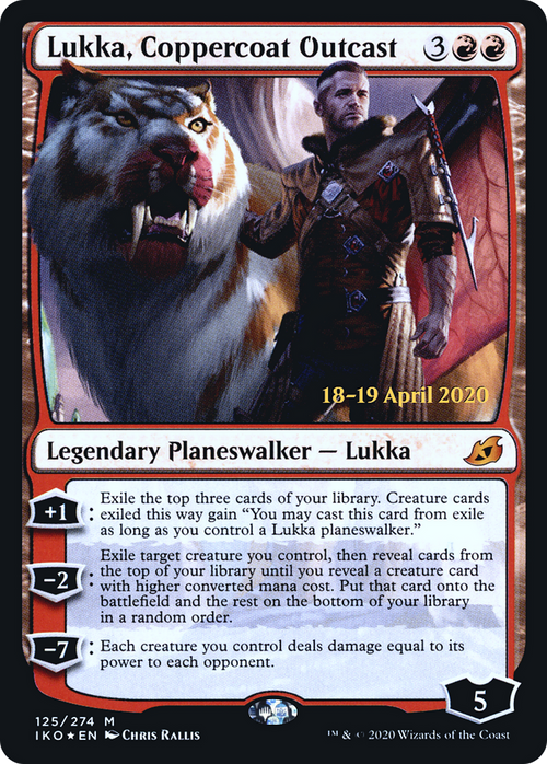 Lukka, Coppercoat Outcast (PRE-125S) - Ikoria: Lair of Behemoths Promos Foil