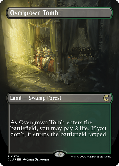 Overgrown Tomb (Borderless) (CLU-278) - Ravnica: Clue Edition Foil